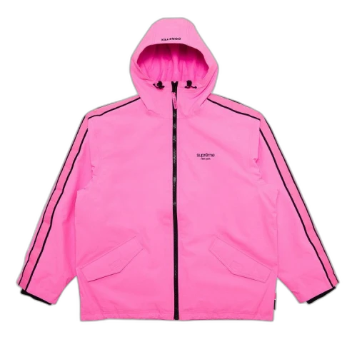 Supreme GORE-TEX Stripe Hooded Jacket 'Fluorescent Pink'