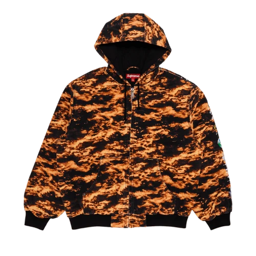 Supreme Aoi Embroidered Hooded Work Jacket 'Flames'