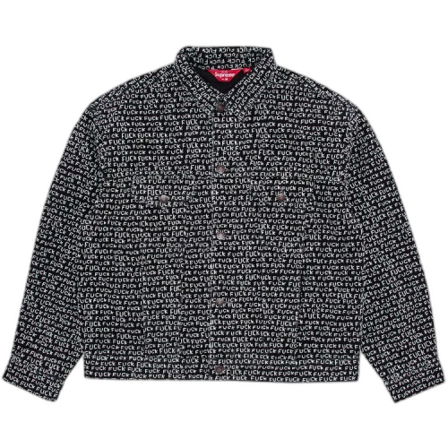 Supreme Fuck Stitch Denim Trucker Jacket 'Black'