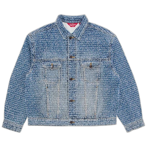 Supreme Fuck Stitch Denim Trucker Jacket 'Blue'