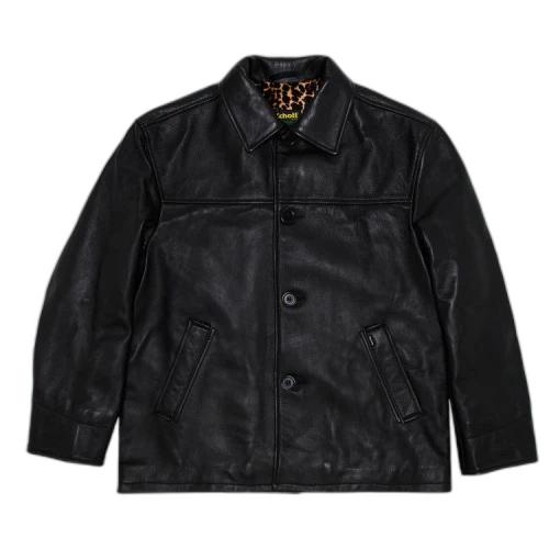 Supreme x Schott Leather Car Coat 'Black'