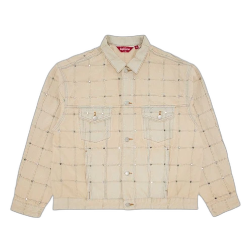 Supreme Studded Seam Denim Trucker Jacket 'Natural'