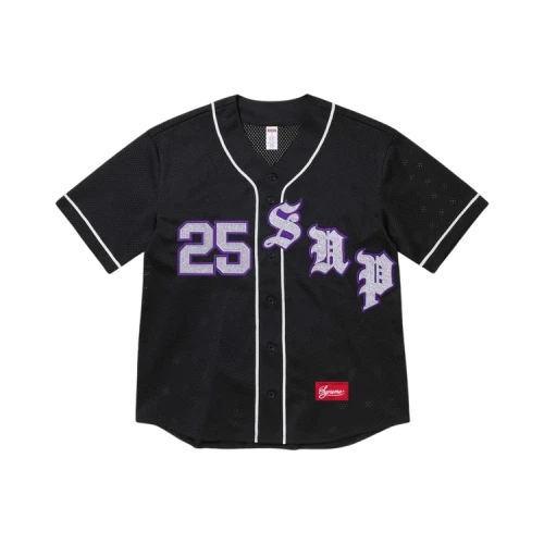 Supreme Old English Baseball Jersey 'Black'