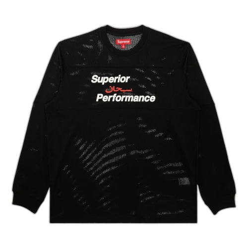Supreme Arabic Mesh Long-Sleeve Top 'Black'