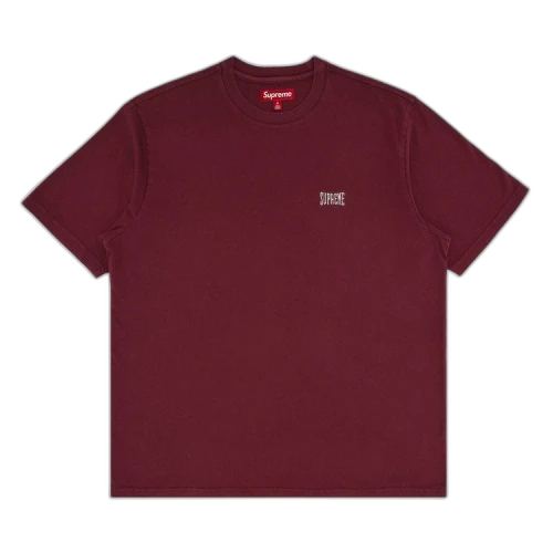 Supreme Warm Up Washed Short-Sleeve Top 'Maroon'