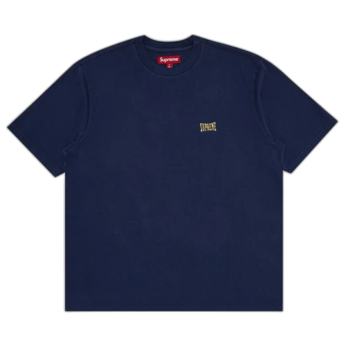 Supreme Warm Up Washed Short-Sleeve Top 'Navy'