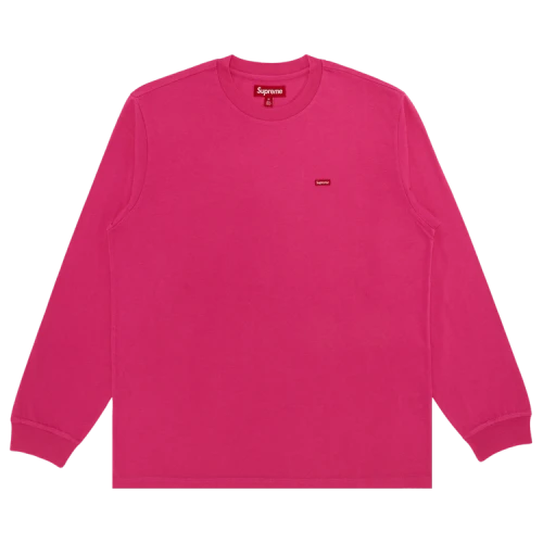 Supreme Small Box Long-Sleeve Tee 'Pink'