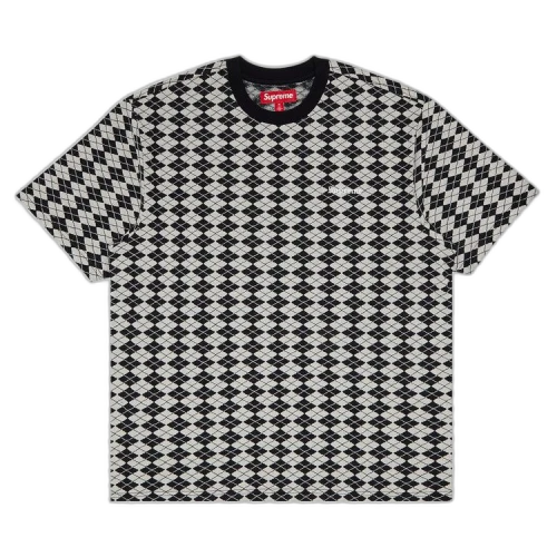 Supreme Diamond Jacquard Short-Sleeve Top 'Black'
