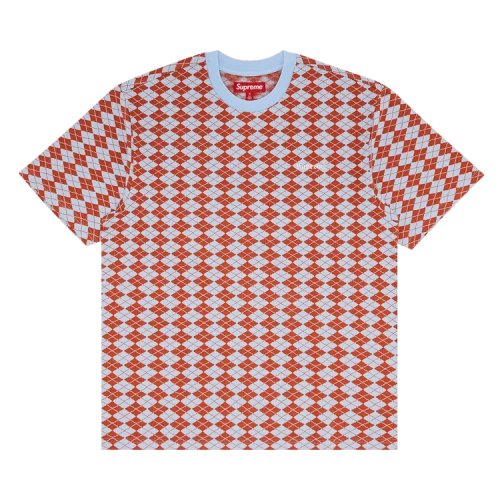 Supreme Diamond Jacquard Short-Sleeve Top 'Blue'