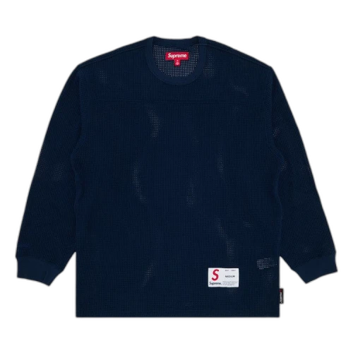 Supreme Polartec Mesh Long-Sleeve Football Top 'Navy'