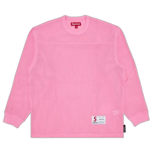 Supreme Polartec Mesh Long-Sleeve Football Top 'Pink'