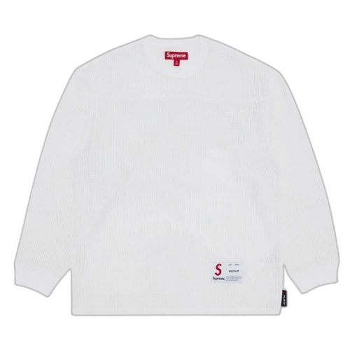 Supreme Polartec Mesh Long-Sleeve Football Top 'White'