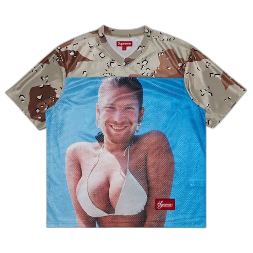 Supreme x Aphex Twin Football Jersey 'Chocolate Chip Camo'