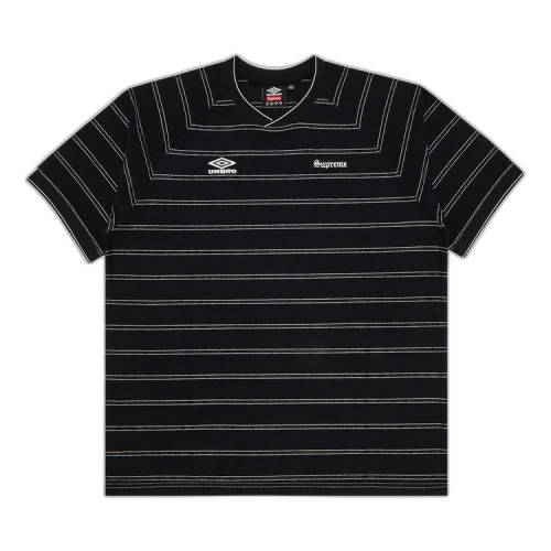 Supreme x Umbro Stripe Soccer Jersey 'Black'