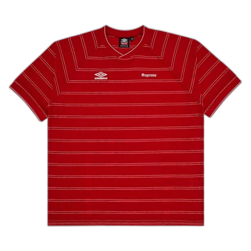Supreme x Umbro Stripe Soccer Jersey 'Red'