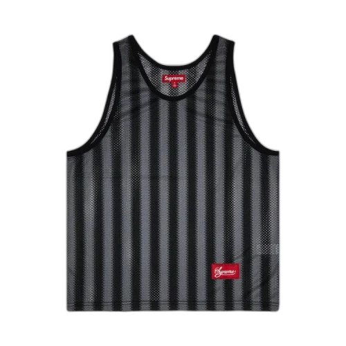Supreme Stripe Mesh Tank Top 'Black'