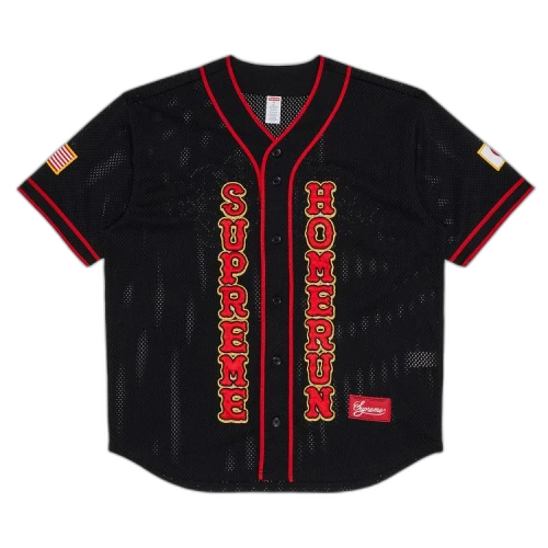 Supreme x Homerun Baseball Jersey 'Black'