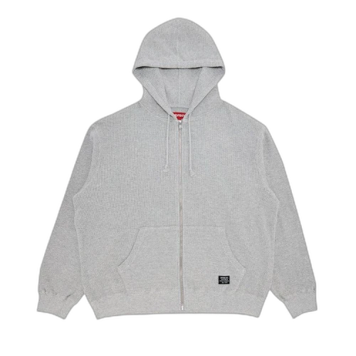 Supreme Hooded Zip Up Thermal 'Heather Grey'