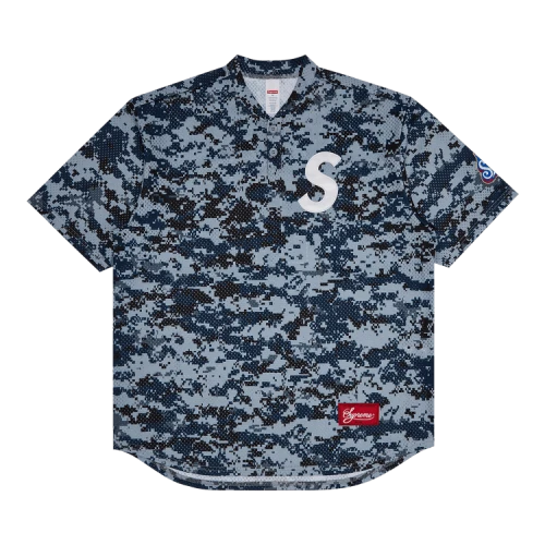 Supreme S Logo Baseball Henley 'Digi Camo'
