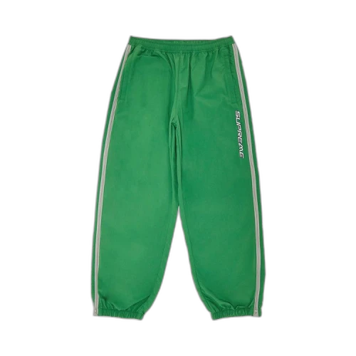 Supreme Contrast Zip Warm Up Pant 'Green'