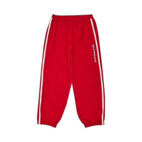 Supreme Contrast Zip Warm Up Pant 'Red'