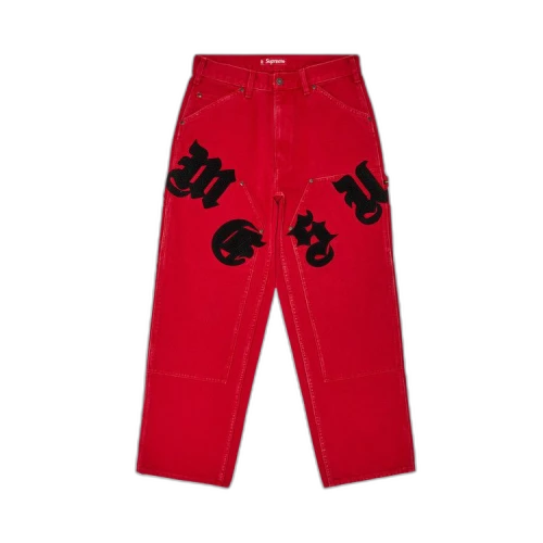 Supreme Old English Canvas Double Knee Painter Pant 'Red'