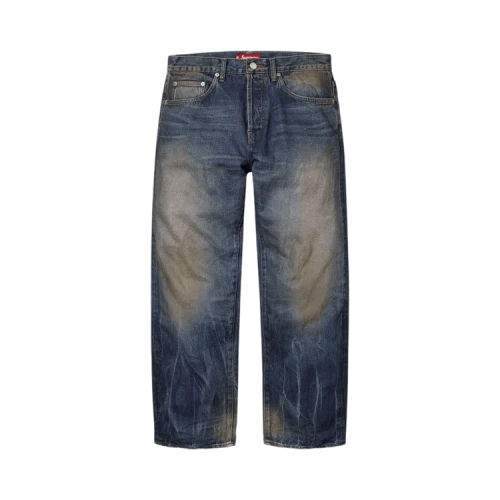 Supreme Distressed Loose Fit Selvedge Jean 'Washed Indigo'