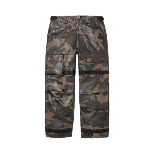 Supreme x Martithé + François Girbaud Shuttle Tape Leather Cargo Pant 'Woodland Camo'