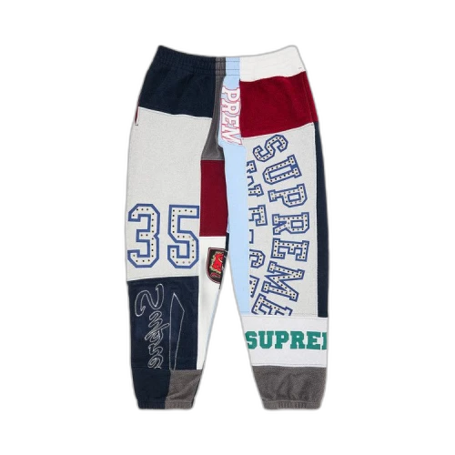 Supreme Patchwork Sweatpant 'Navy'
