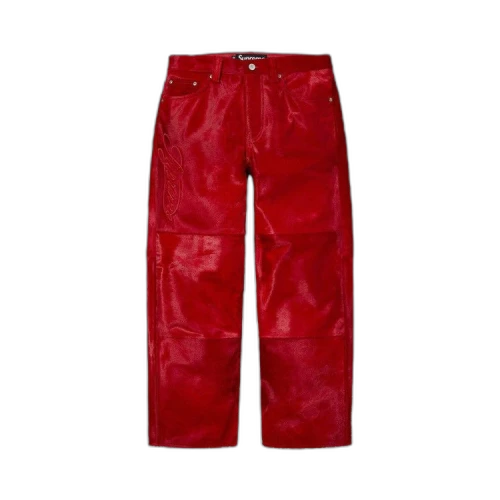 Supreme Ponyhair Loose Fit 5-Pocket Jean 'Red'