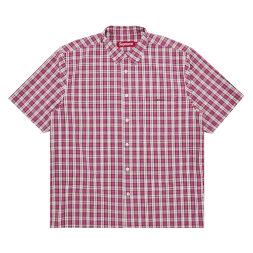 Supreme Mini Plaid Short-Sleeve Shirt 'Pink'