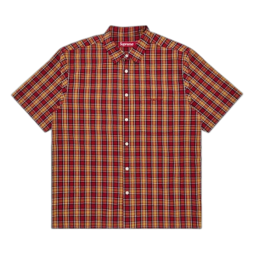 Supreme Mini Plaid Short-Sleeve Shirt 'Red'