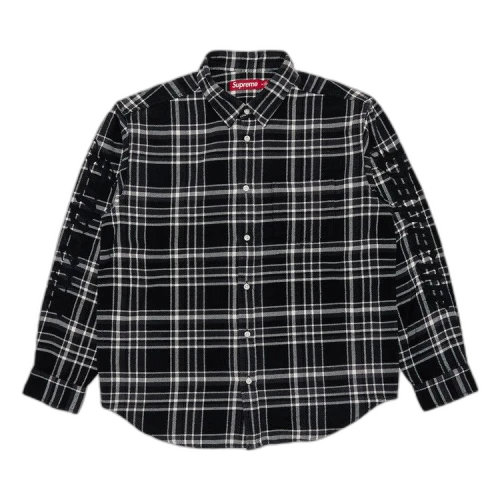 Supreme Old English Plaid Flannel Shirt 'Black'