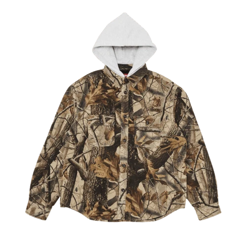 Supreme Quilted Lined Hooded Flannel Shirt 'Realtree Hardwoods Camo'