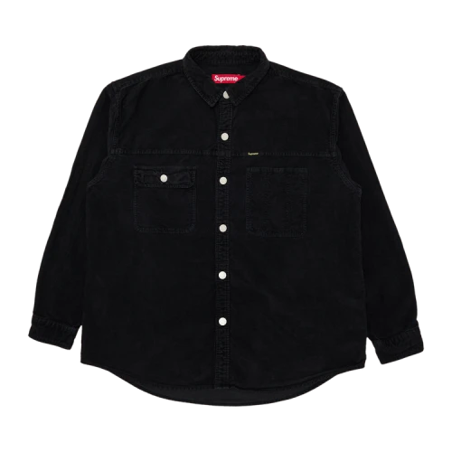 Supreme Washed Corduroy Shirt 'Black'