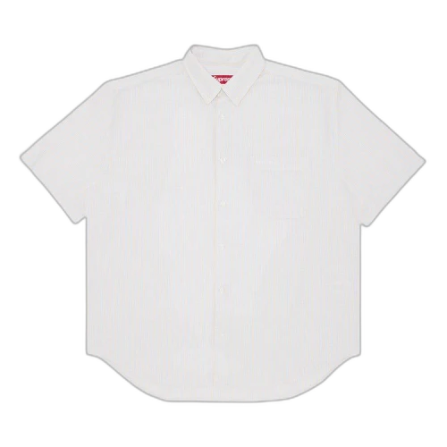 Supreme Loose Fit Oxford Short-Sleeve Shirt 'Light Tan Stripe'
