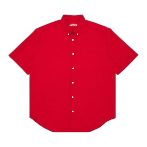 Supreme Loose Fit Oxford Short-Sleeve Shirt 'Red'