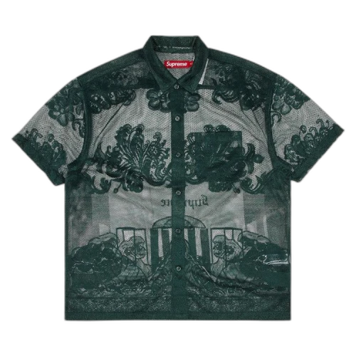 Supreme Last Supper Lace Short-Sleeve Shirt 'Dark Green'