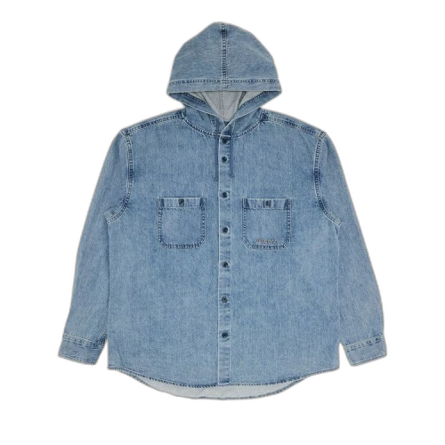 Supreme Hooded Denim Shirt 'Washed Indigo'