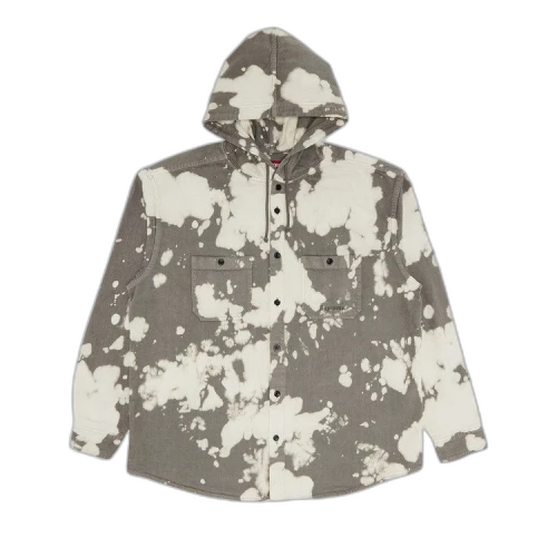 Supreme Hooded Denim Shirt 'Bleached'