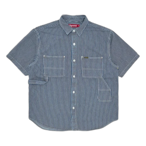 Supreme Loose Fit Short-Sleeve Denim Painter Shirt 'Stripe'