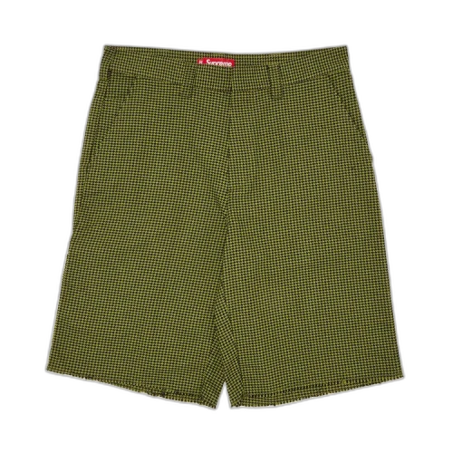 Supreme Work Short 'Olive Houndstooth'