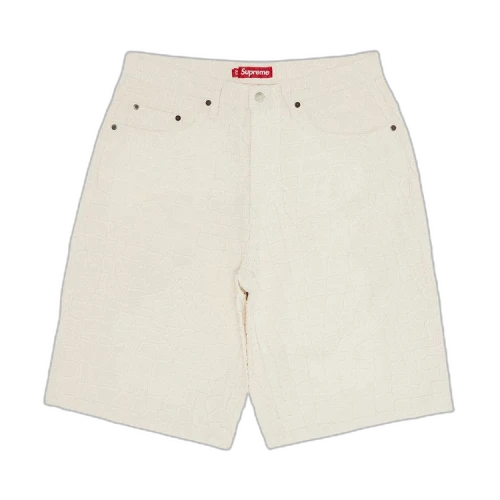 Supreme Frayed Croc Baggy Denim Short 'Natural'
