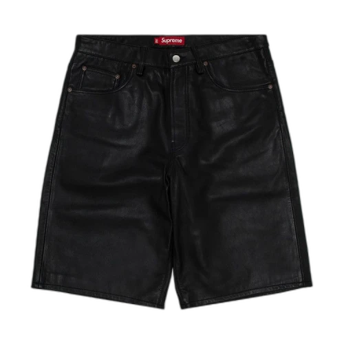 Supreme Baggy Leather Short 'Black'