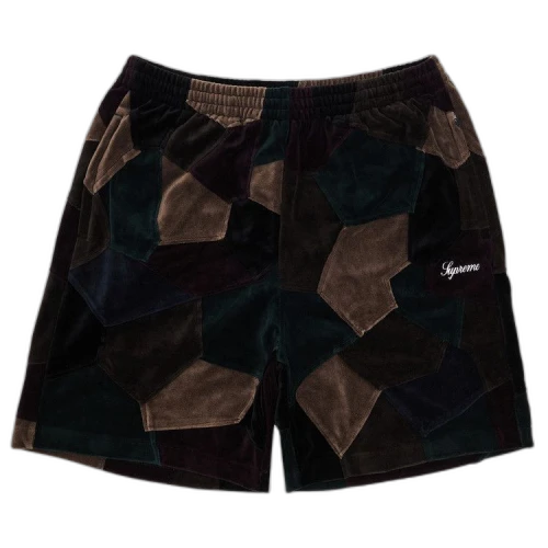 Supreme Patchwork Velour Short 'Dark Navy'