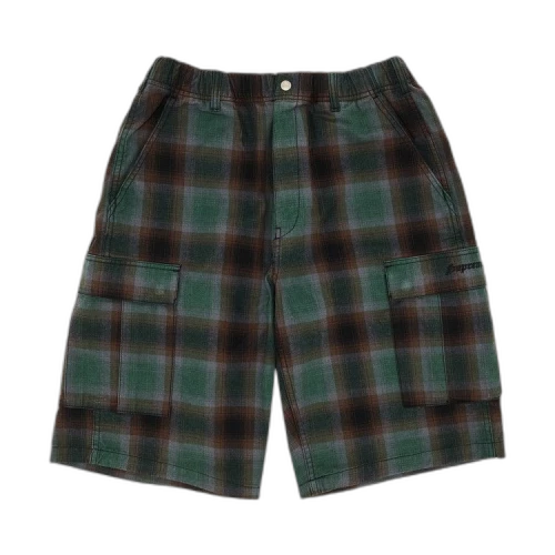 Supreme Shadow Plaid Cargo Short 'Green'