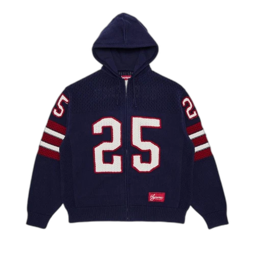 Supreme Sport Zip Up Hooded Sweater 'Navy'