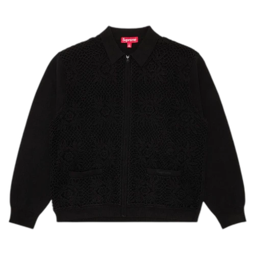 Supreme Crochet Zip Up Cardigan 'Black'