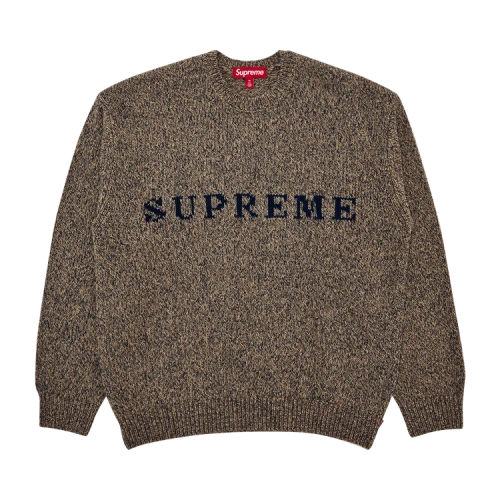Supreme Contrast Logo Sweater 'Taupe Mélange'