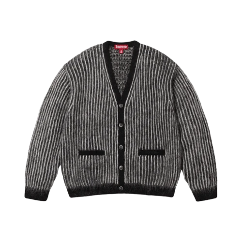 Supreme 2-Tone Mohair Cardigan 'Black'